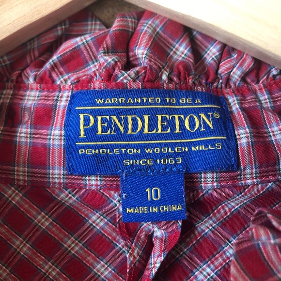 Pendleton | Ruffle Collar Plaid Button-down - Picture 10 of 12